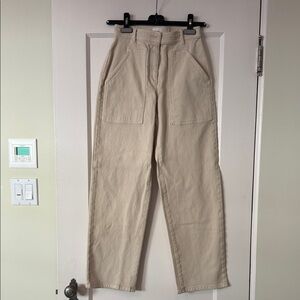 Aritzia Wilfred Free Cream High-Waisted Pants